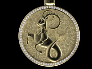 capricorn pendant 3Dプリントモデル