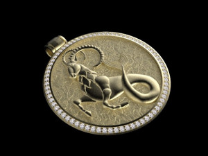 capricorn pendant 3D Print Model
