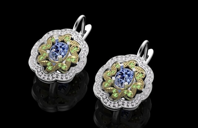 earrings 3D printmodel .c4d .max .obj .3ds .fbx .stl .blend