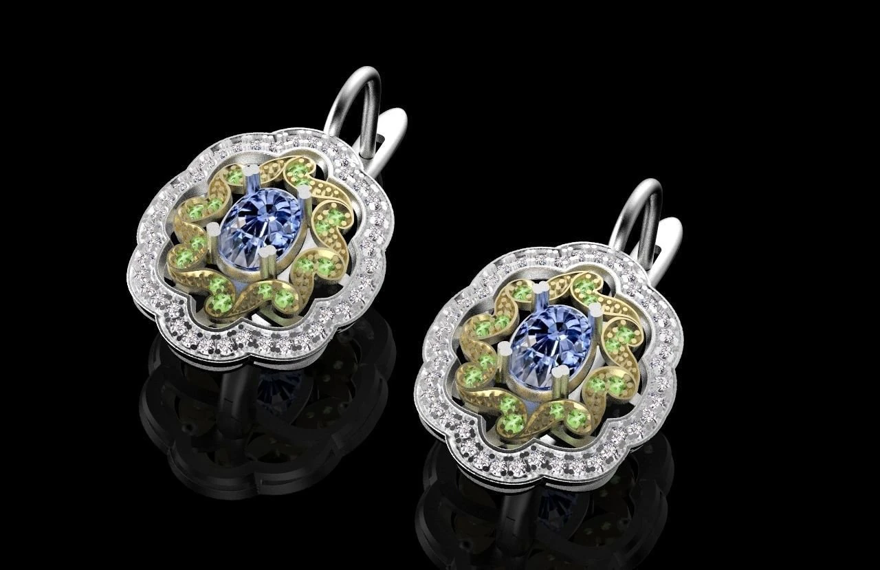 earrings 3D Print Model .c4d .max .obj .3ds .fbx .stl .blend