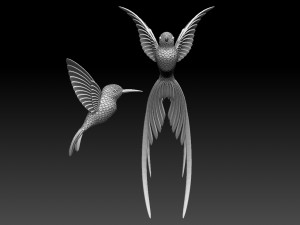 colibri humming bird 3D Baskı Modeli