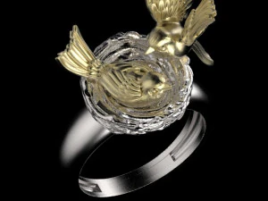 birds in the nest ring 3D Print Model