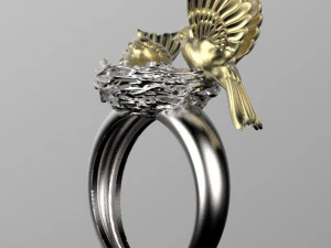 birds in the nest ring 3D Print Model