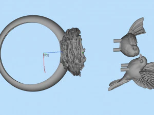 birds in the nest ring 3D Print Model