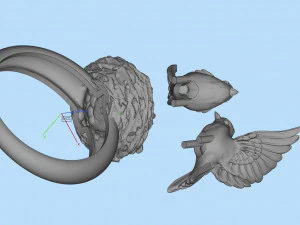 birds in the nest ring 3D Print Model