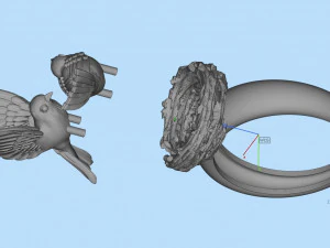 birds in the nest ring 3D Print Model