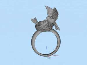 birds in the nest ring 3D Print Model