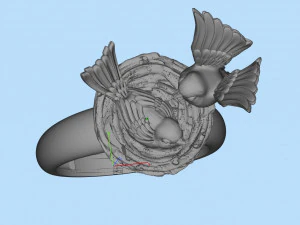 birds in the nest ring 3D Print Model