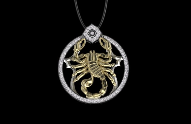 pendant scorpion 3D Print Model .c4d .max .obj .3ds .fbx .stl .blend 