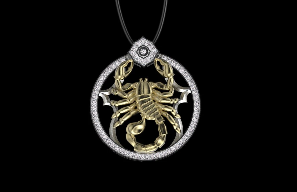 pendant scorpion 3D Print Model .c4d .max .obj .3ds .fbx .stl .blend 