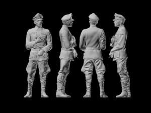 german soldiers and german officer 3D Принт Модель