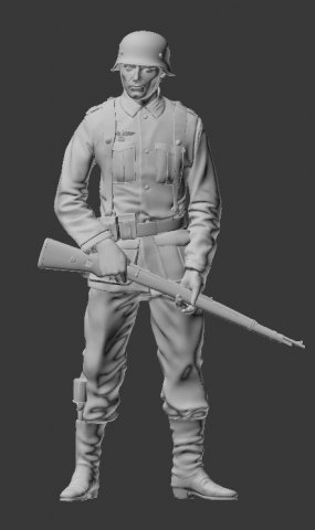 german soldier 3D-Druckmodell .c4d .max .obj .3ds .fbx .stl .blend 