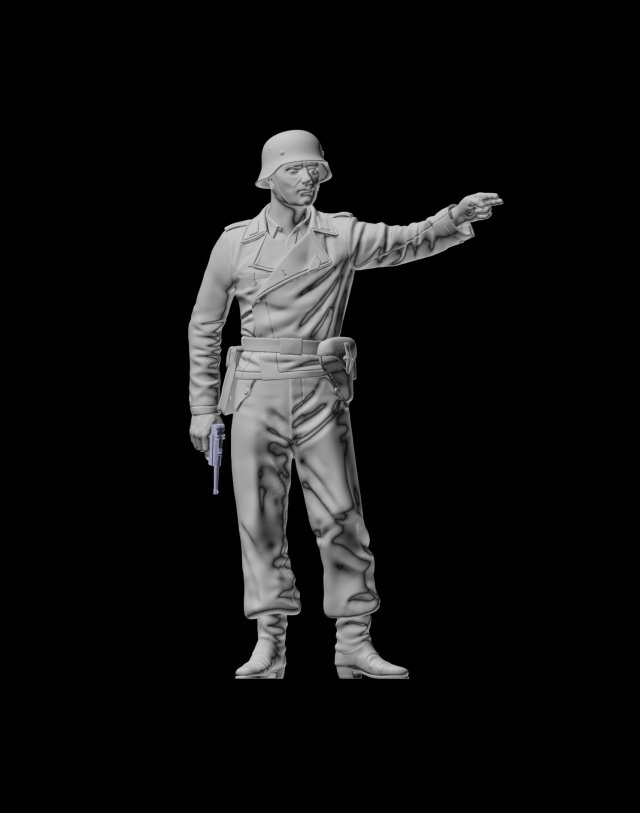 german soldier 3D 打印模型 .c4d .max .obj .3ds .fbx .stl .blend 