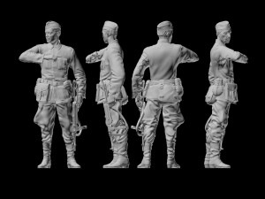 german soldier 3D Baskı Modeli