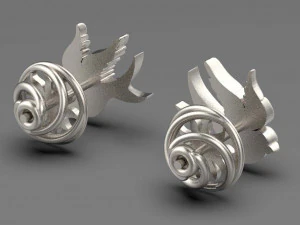sparrow earrings 3D Print Model