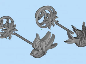 sparrow earrings 3D Print Model