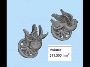 sparrow earrings 3D Print Model
