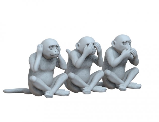 monkeys 3D Модель .c4d .max .obj .3ds .fbx .stl .blend 
