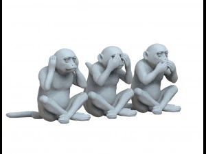 обезьяны 3D Модель