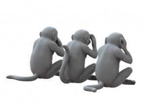 monkeys 3D Модель