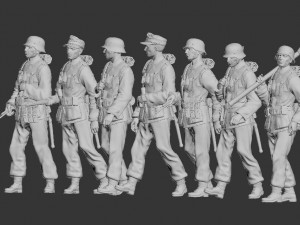 german soldiers 3D Model