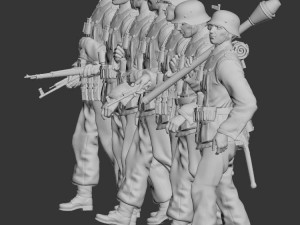 german soldiers Model 3D