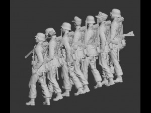 german soldiers Model 3D