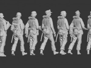 german soldiers Model 3D