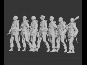 german soldiers Model 3D
