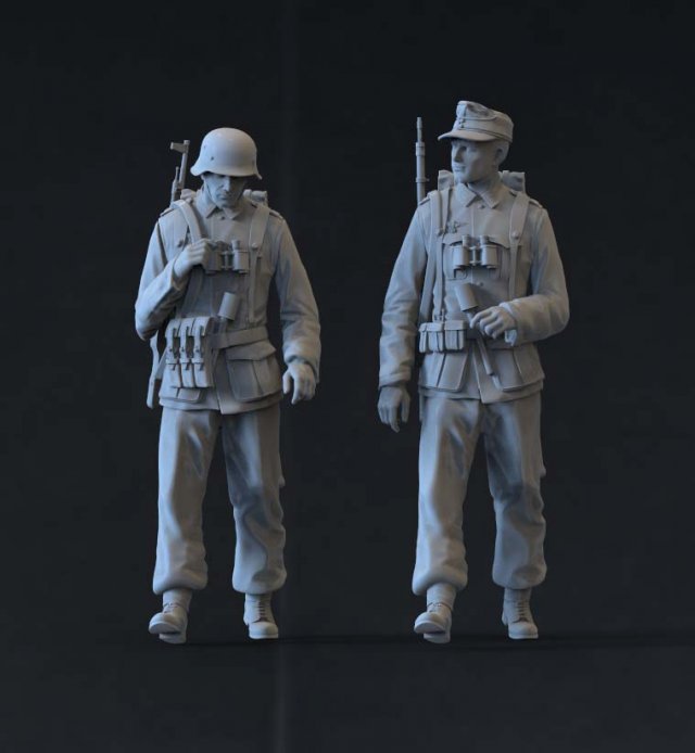 german soldiers Model 3D .c4d .max .obj .3ds .fbx .stl .blend 