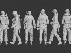 german soldiers 3D Model