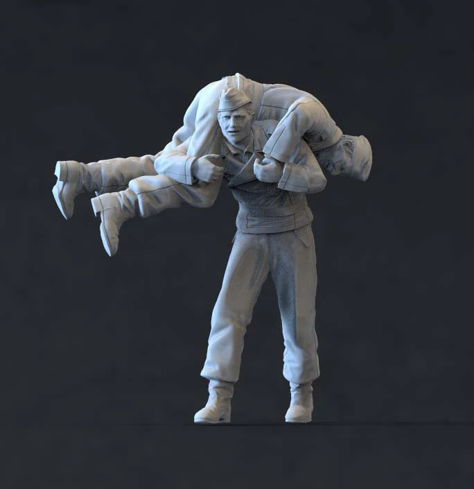 german soldier 3D Print Model .c4d .max .obj .3ds .fbx .stl .blend