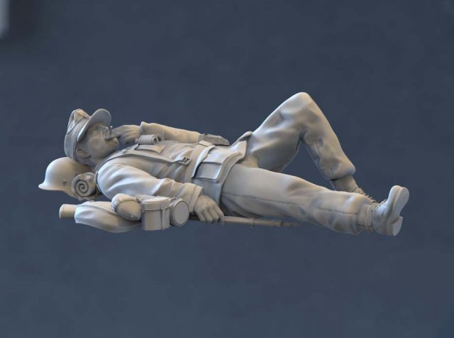 german soldier 3D Принт Модель .c4d .max .obj .3ds .fbx .stl .blend