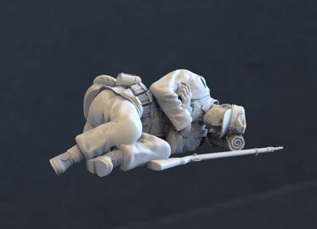 german soldier 3D 打印模型 .c4d .max .obj .3ds .fbx .stl .blend