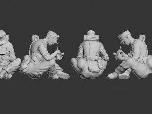 german soldier 3Dプリントモデル