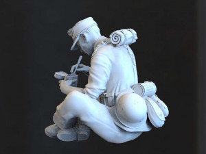 german soldier 3Dプリントモデル