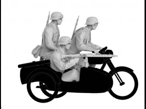 Equipe de moto allemande Modèles 3D en vedette