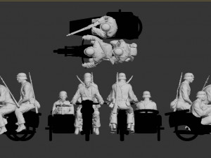 german motorcycle team 3D-Druckmodell