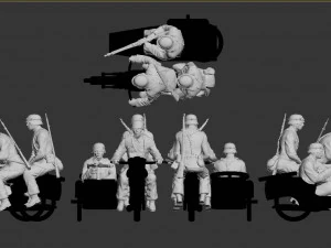 German motorcycle team 3D Print Model