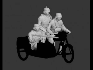 German motorcycle team 3D Print Model