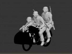 german motorcycle team 3D-Druckmodell