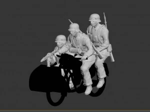 German motorcycle team 3D Print Model