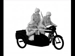 German motorcycle team 3D Print Model