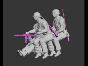 German motorcycle team 3D Print Model