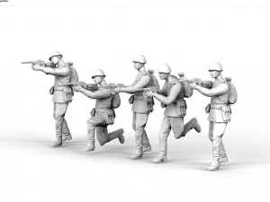 soldados sovi&eacute;ticos Modelo de impresión 3D