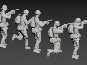 Soviet soldiers 3D Print Model