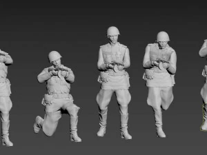 Soviet soldiers 3D Print Model