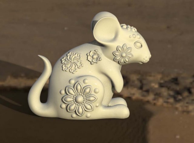 mouse 3D Print Model .c4d .max .obj .3ds .fbx .stl .blend 