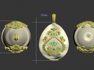 easter egg faberge 3D 프린트 모델