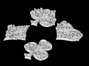 spades clubs hearts diamonds 3D Print Model
